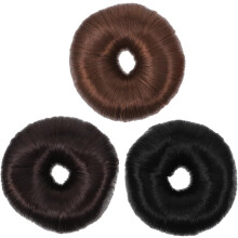 3 stuks haarelastiekjes voor een rommelige knot, haaraccessoire of paardenstaarthouder voor school