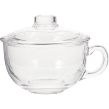 450-ml-Glaskaffeebecher mit Deckel fürs Frühstück, schlichter und eleganter Wasserbecher