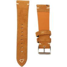 Correa de reloj ajustable de cuero genuino marrón para hombre, 20 mm, correa de repuesto para reloj de pulsera masculino.