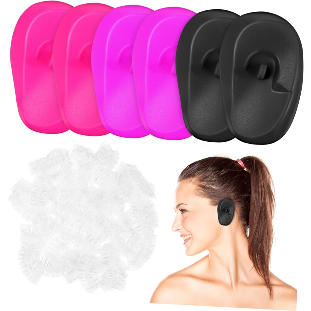 Hkhbjs 206Pcs Hair Salon Earmuffs Silicone Ear Covers Disposable Ear Protectors For Shower And Hair Dyeing