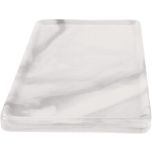 Bathroom Vanity Tray Ceramic Tray 20.5x9.5cm Lightweight Wear Resistant Grey Stone Pattern