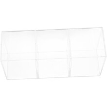 Mehrzweck-Stiftehalter aus Acryl für den Schreibtisch, 3 Fächer, großes Fassungsvermögen