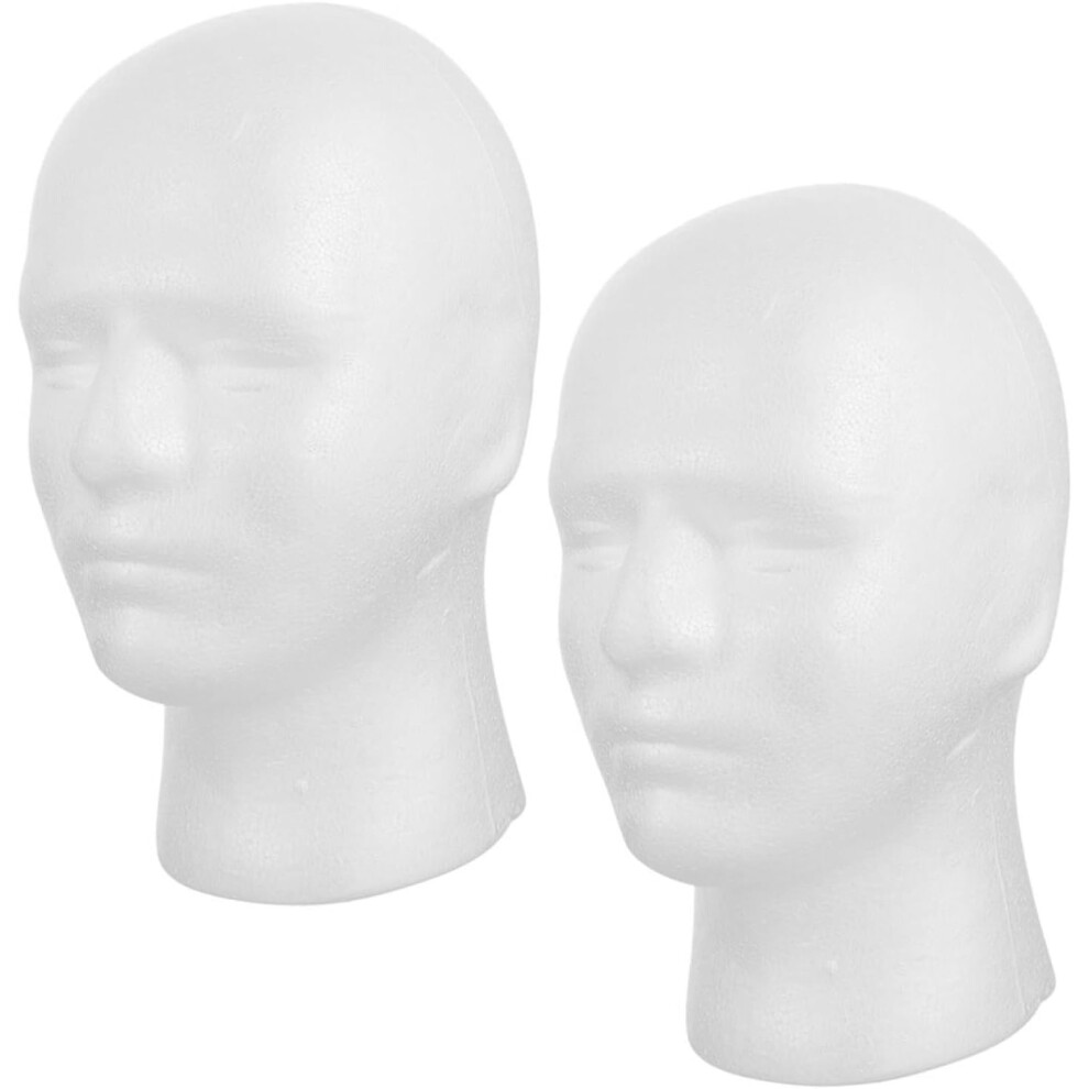 Hkhbjs Unisex 2Pcs Flexible Display Mannequin Head Stand Hairdressing Model Realistic Hair Texture For Retail Use