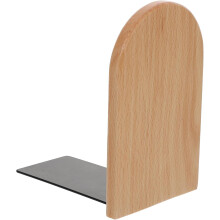 Buchstützen aus dickem Buchenholz, 13 x 8 cm, schlichte Buchstützen für Zuhause, Büro und Schreibtischregal