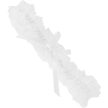 Strumpfband mit Schleife, Brautspitze, Oberschenkelhoch, Beinband für Damen, Accessoires für Hochzeitsfeiern, Weiß