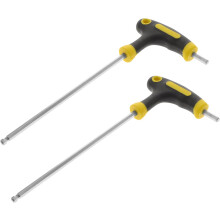 2 Stück T-Griff-Steckschlüssel mit Kugelkopf, rostfrei, magnetisiert, aus 6150-Legierungsstahl