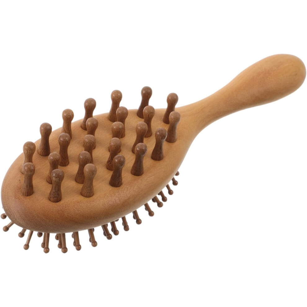 Hkhbjs Unisex Wooden Massage Comb Scalp Massager Detangling Hair Comb Portable Travel Use Safe Convenient For Thick Curly Hair
