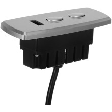 Ersatzteile für Relaxsessel: Handbedienung mit 2 Tasten, 5-poligem USB-Ladeanschluss (5 V/2,4 A), ABS-Gummi