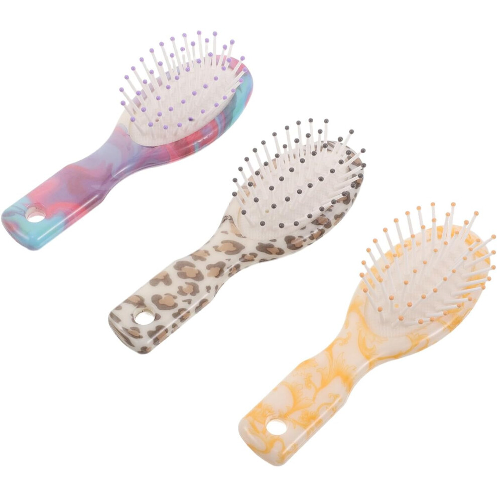 Hkhbjs 3Pcs Portable Airbag Comb Travel Folding Mini Hair Brush Wet Dry Detangling Comb
