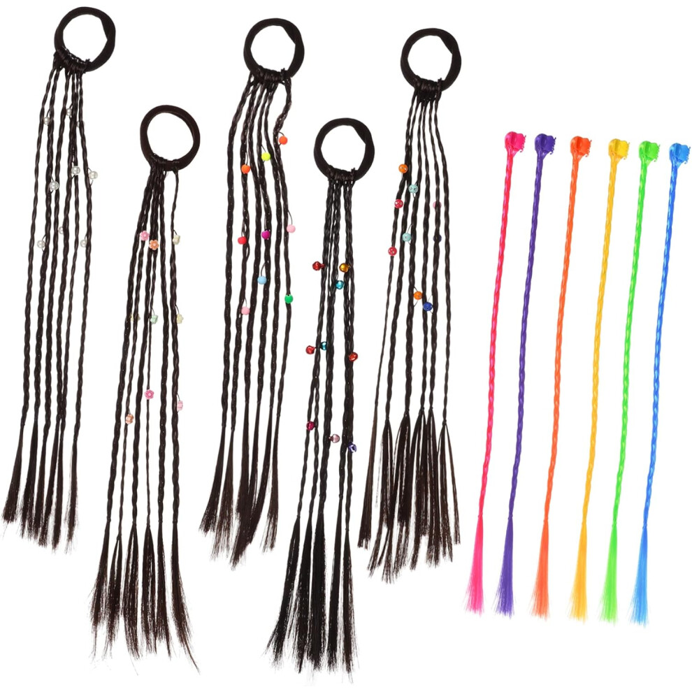 Hkhbjs Unisex Hair Band Bead Braid Scrunchies Braided Hair Extensions Clip Wig Rings For Birthday Party Favors
