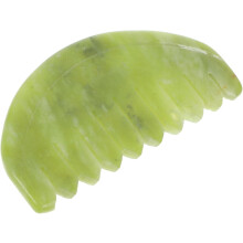Jade-Massagekamm, Körpermassagegerät, Kopfhautmassagegerät, Gua-Sha-Werkzeug aus grüner Jade