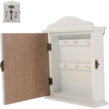 Schlüsselschrank aus Holz zur Wandmontage mit praktischem Haken und multifunktionalem Stauraum