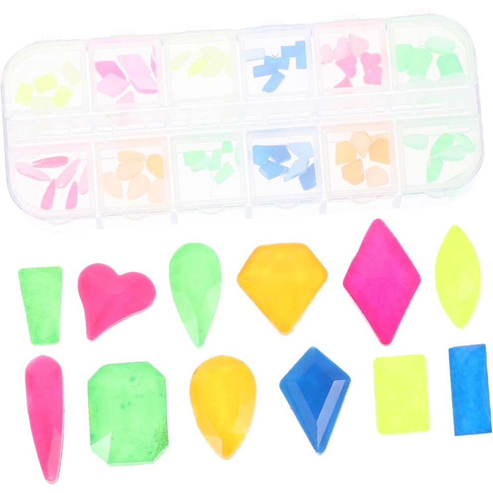 Hkhbjs Flatback Nail Charms Set Compartment Rhinestone Decorative Gems For Nail Art For Creative Designs And Crafts