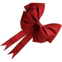 Große rote Schleife, zarte Mehrfachschleife als Dekoration für Hochzeiten und Weihnachten