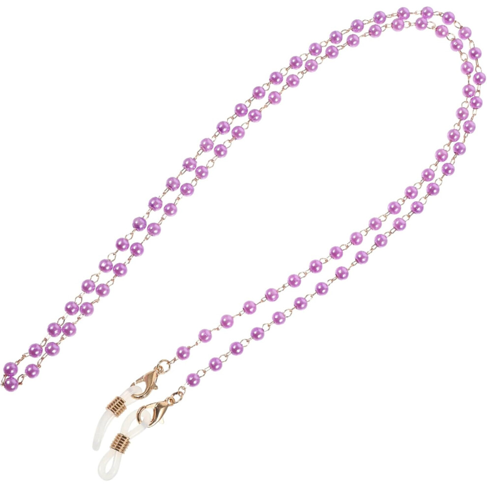Hkhbjs Purple Eyeglass Holder Copper Eyeglasses Chain Vintage Beaded Design Sturdy Eyeglass Cord