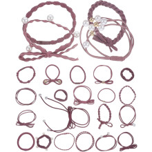 24 elastici per capelli sottili, morbidi fermacoda per donna, ideali per lo styling e l'uso quotidiano.