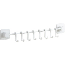Küchenutensilien-Aufhängeleiste, weiß, aus Aluminium, multifunktional, mit abnehmbaren Haken