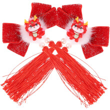 Haarspange mit Quaste und Schleife im traditionellen Drachendesign für Damen – perfekt für Geburtstag, Hochzeit, Abschlussball und den Alltag.