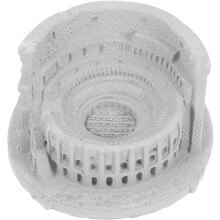 Difusor de aceites esenciales de yeso gris con forma de copa del antiguo Coliseo romano