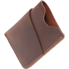 Cartera delgada para tarjetas de crédito para hombre, tarjetero multifuncional, organizador hecho a mano