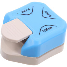 3-in-1 Blauer Eckenschneider, Locher R4 R7 R10 Abrundungsschneider für DIY-Papierbastelarbeiten