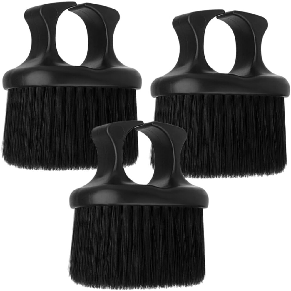 Hkhbjs Unisex Black 3Pcs Men Beard Grooming Knuckle Bristle Brush Set Portable Small Hair Trimming Brushes For Barber And Mustache Care