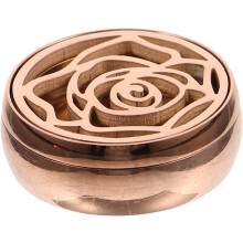 Mini-Magnetclip für Aroma-Diffusor-Masken mit 6 Wattepads, 15 mm, roségoldener Clip für ätherische Öle