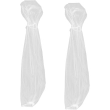 Mangas desmontáveis Tulle Puff para vestido de noiva Mangas de braço de malha para mulheres Vestido elegante para cobrir braços