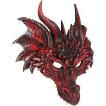 Μάσκα Cosplay Halloween Dragon Μάσκα μισού προσώπου PU με λουράκι