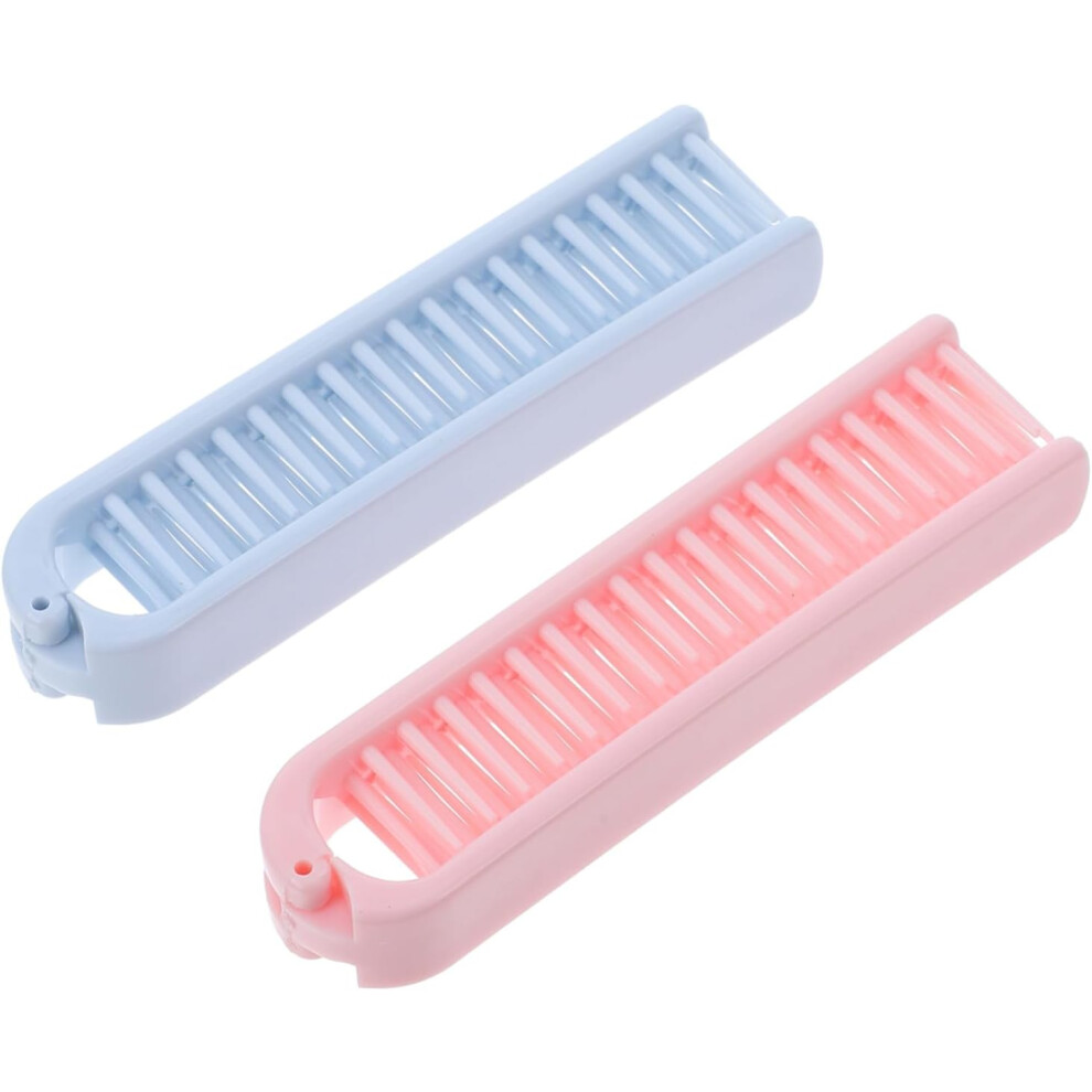 Hkhbjs Unisex 3Pcs Shaped Travel Comb Double Tooth Comb For Straight Curling Hair Styling At Home Salon Random Color