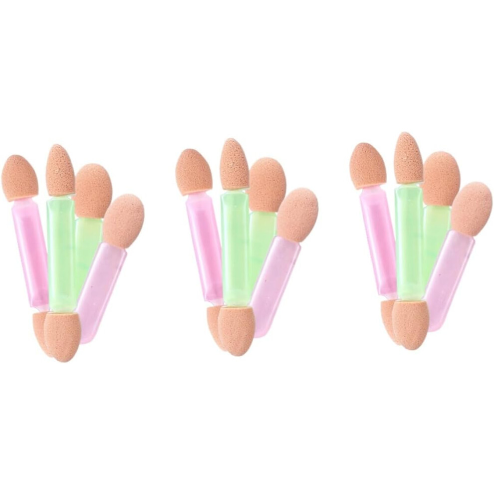 Hkhbjs 24Pcs Double-Ended Sponge Eyeshadow Stick Dual Sided Eyeshadow Brush Oval Applicator Makeup Tool