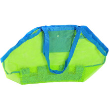 Sac de plage en filet pour jouets de garçon et fille, grand sac de rangement pour la plage, la piscine et le bateau, léger et tissé.