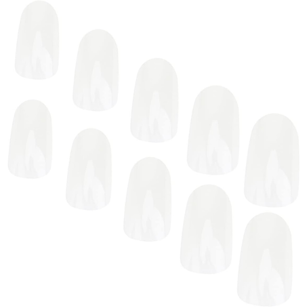 Hkhbjs 1 Transparent Fake Nail Stickers For Diy Manicure Durable Full Cover Nail Patches For Parties Events Safe Material