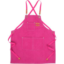 Küchenschürze aus Canvas mit mehreren Taschen für Damen, strapazierfähig, wasserabweisend, zum Kochen und Grillen