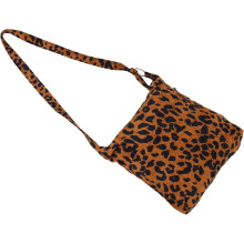 Cord-Umhängetasche mit Leopardenmuster, Tragetasche für eine Schulter, lässige Schultertasche
