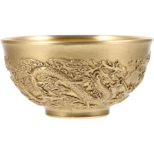 1 Stück Kupferne Glücksschale, Geldschatzschale im Vintage-Stil, künstlerisches Design, goldene Metallschatzschale