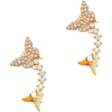 Zirkon-Schmetterlingsohrringe für Damen, kleine, zierliche Ohrstecker, modischer Schmuck für Damen, perfektes Valentinstagsgeschenk