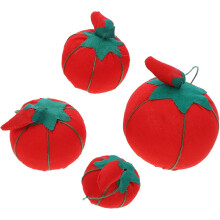 4-teiliges Nähset mit Nadelkissen in Tomatenform und Nadelhalter für Kreuzstich und DIY-Nähzubehör
