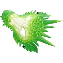 Drakenmasker Groen Wit Plastic 3D Dier Halloween Cosplay Feest Kostuum Accessoire