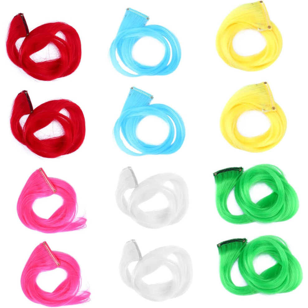 Hkhbjs 12Pcs Seamless Wig Hair Extensions Long Fake Hair For Women Curly Ponytail Tape
