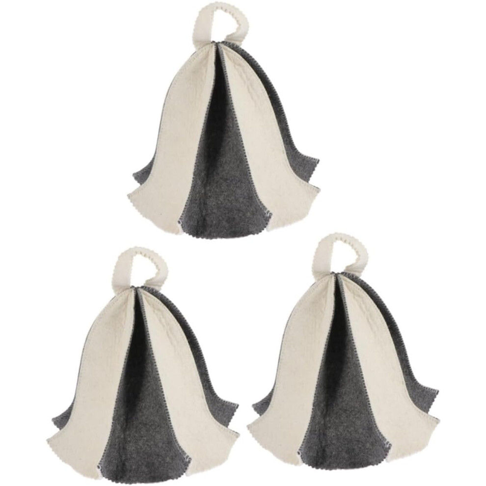 Hkhbjs 3Pcs Felt Sauna Hats Sauna Accessories For Supple Breathable Hats For Women Steam Cap Heat Cap For Session