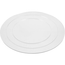 Ensemble de 3 disques à gâteaux ronds en acrylique (25 + 20 + 15 cm) pour la décoration et la présentation de gâteaux faits main.