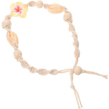 Handgefertigtes, verstellbares Armband- und Fußkettchen-Set im Bohème-Stil aus Muscheln