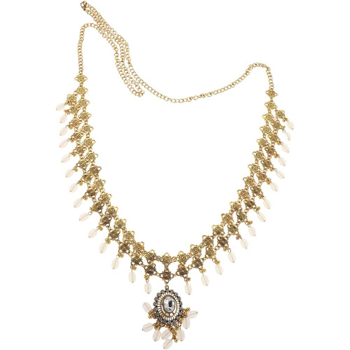 Exotischer Boho-Taillengürtel mit Quasten, Retro-Ethno-Strass-Geometrie-Design
