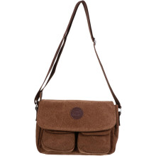 Vintage-Schultertasche aus Canvas für Herren, tragbare Umhängetasche, lässige Reisetasche mit verstellbarem Riemen, Kaffeebraun