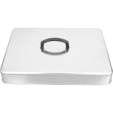 Rechteckige Steakhaube aus Edelstahl, 43,5 x 28,3 cm, für Grillplatten und BBQ-Pfannen