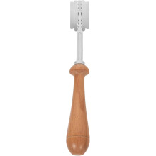 Brotmesser und tragbarer Teigschneider aus Edelstahl mit Holzgriff