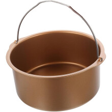 Verschleißfestes 5-teiliges Kuchenform-Backset aus Kohlenstoffstahl mit Antihaftbeschichtung, goldfarbenes Airfryer-Backzubehör