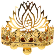 Lotus-Teelichthalter, dekorativer Kerzenhalter, goldenes Metall, Retro-Design, Struktur, Heimdekoration