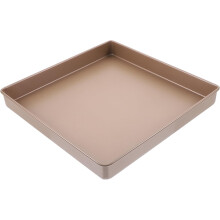 Firkantet bakeform i karbonstål, nonstick-stekebrett med multifunksjonelt design, gyllen farge, robust